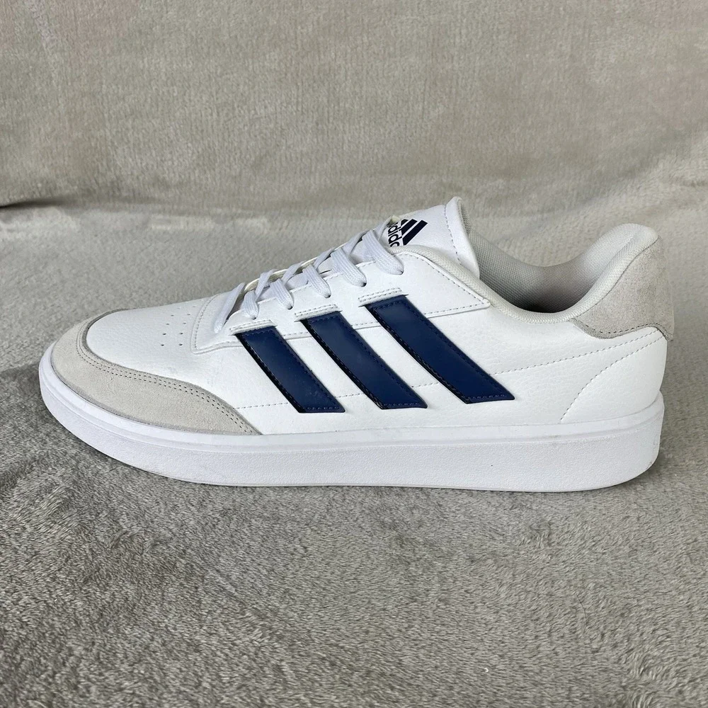 adidas CourtBlock Mens Shoes Size 12 White Black Sneaker Tennis Pickleball NEW